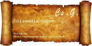 Csizmadia Gábor névjegykártya