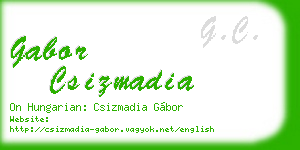 gabor csizmadia business card